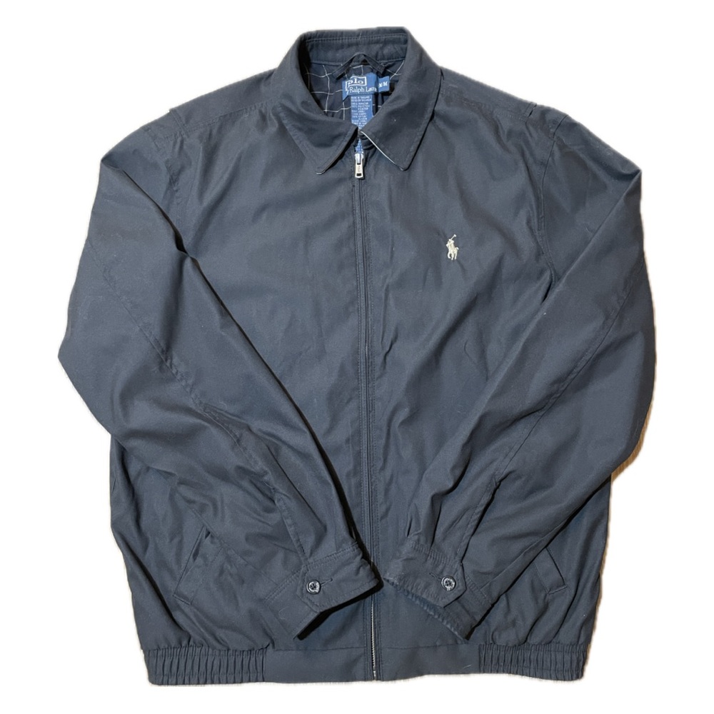 Vintage Polo Ralph Lauren Zip-Up Jacket - Men's Size Medium - Black